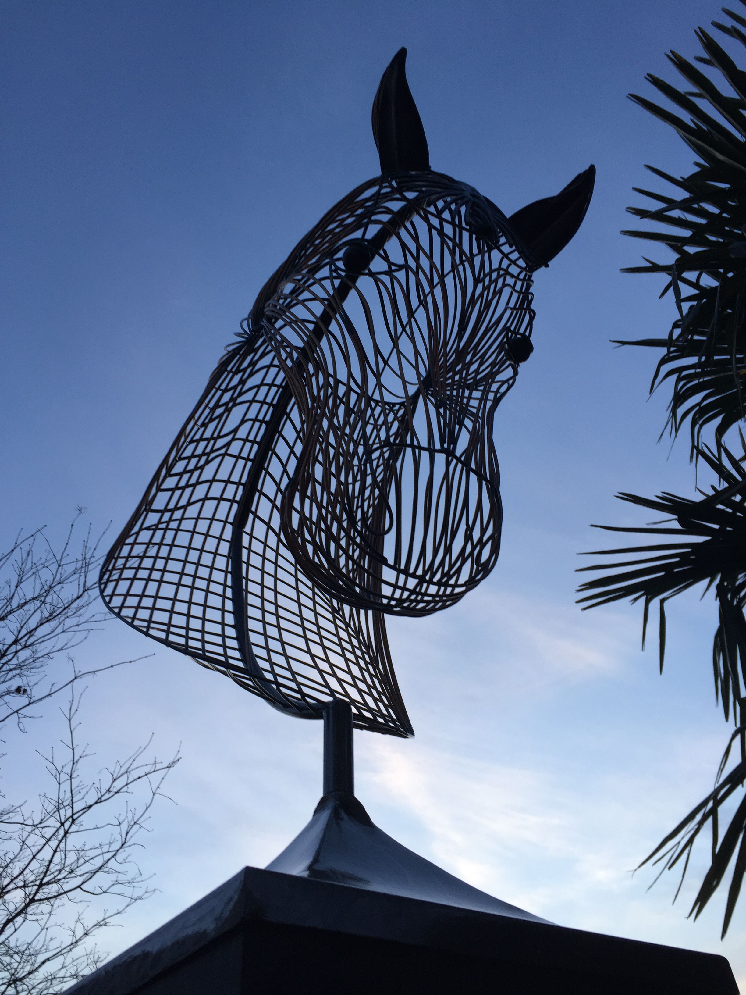 Horse Head Wire Sculpture