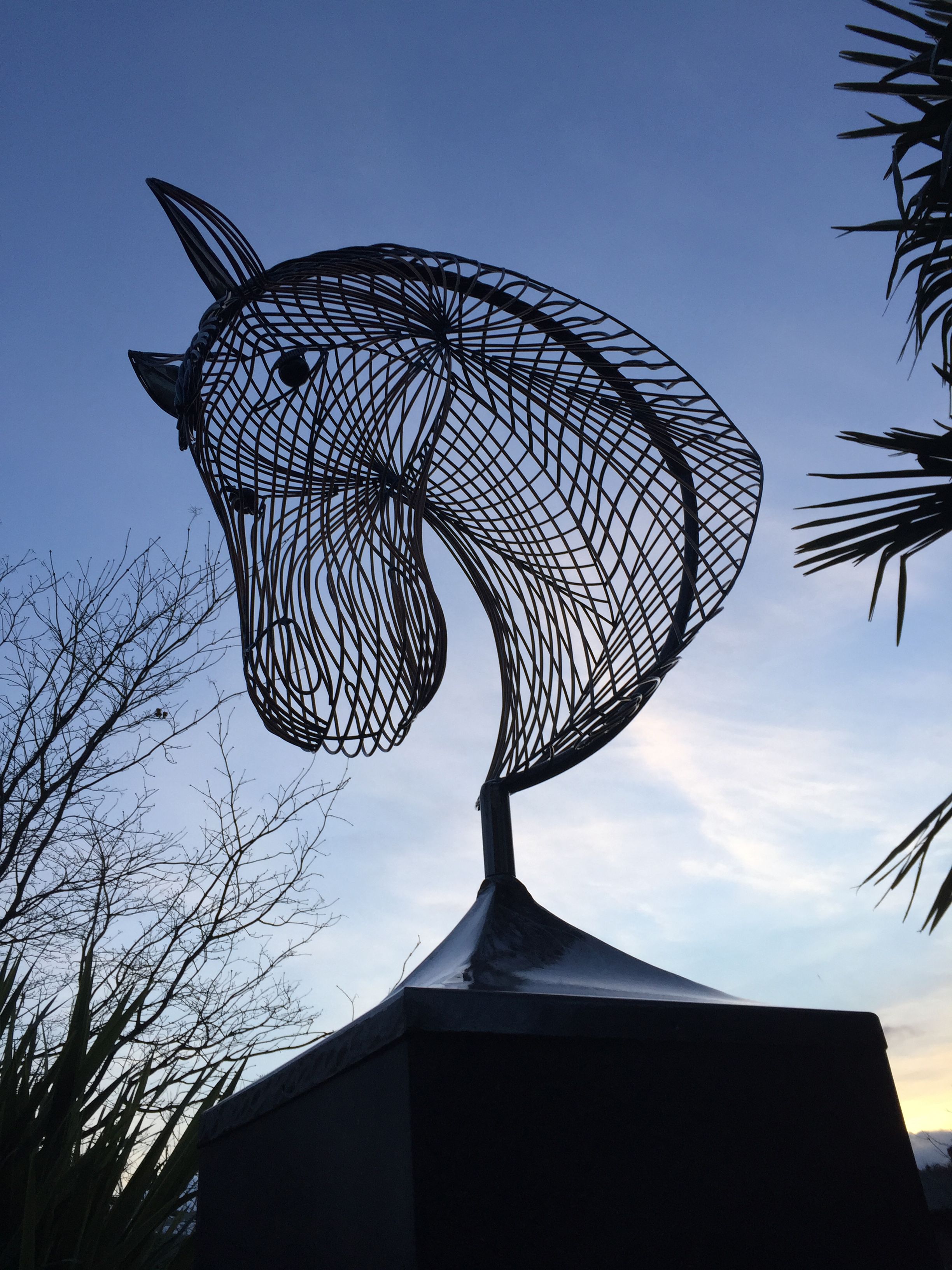Horse Head Wire Sculpture