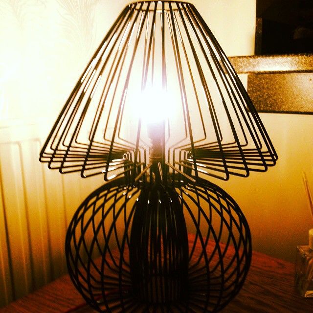 Art Deco Wire Lampbase and Shade