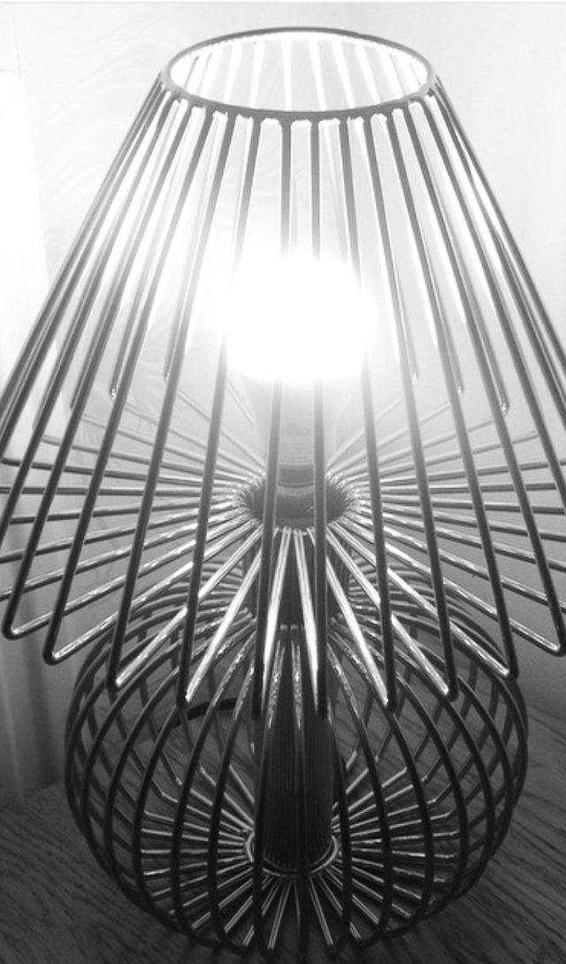 Art Deco Wire Lampbase and Shade