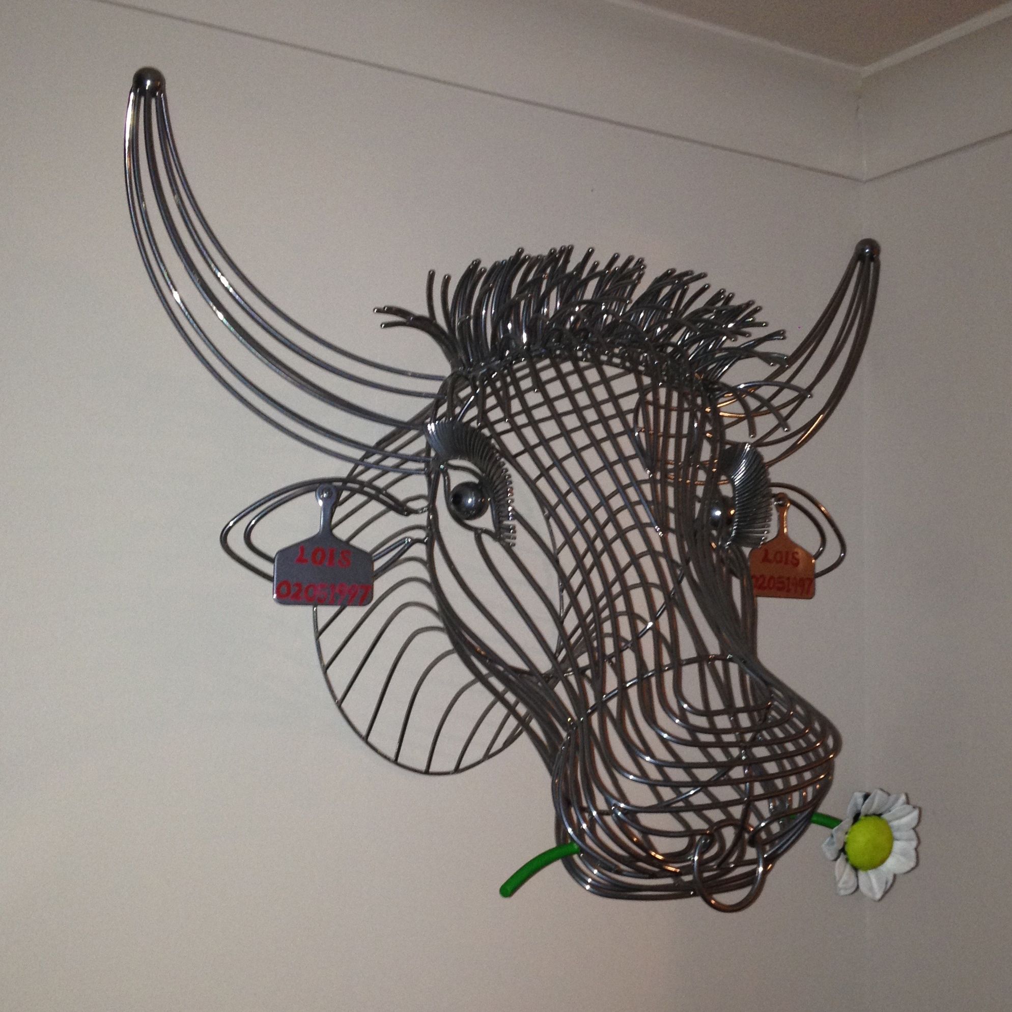 Cow Wire Sculpture